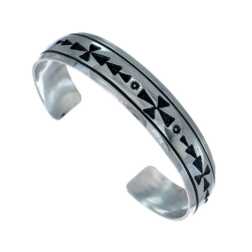 Genuine Sterling Silver Navajo Tommy And Rose Singer Cuff Bracelet NN20241